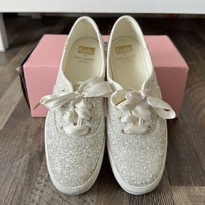 Keds x kate spade new york Triple Glitter bridal shoes